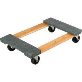 Global Industrial Hardwood Dolly with Carpeted Deck Ends 30 x 18 1000 Lb. Capacity