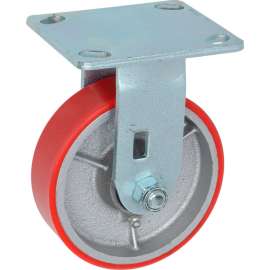 Global Industrial Heavy Duty Rigid Plate Caster 5" Polyurethane Wheel 500 Lb. Capacity
