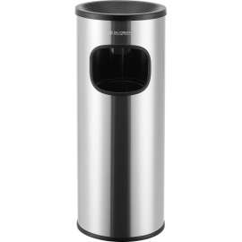 Global Industrial Stainless Steel Ashtray Trash Can, 3 Gallon, Matte