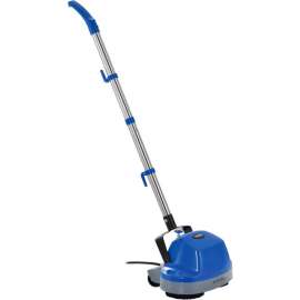 Global Industrial Mini Floor Scrubber With Floor Pads, 11" Cleaning Path