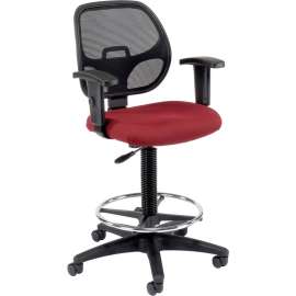 Interion Drafting Stool - Fabric - Red