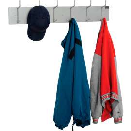 Interion Wall Mounted Coat Rack - Silver