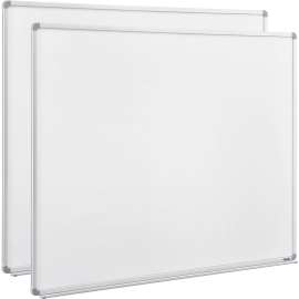 Global Industrial Melamine Dry Erase Whiteboard - 72 x 48 - Double Sided - Pack of 2