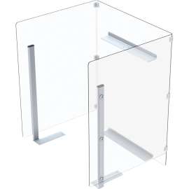 Global Industrial Clear Plastic Protective Shield For Mobile Computer PC Cart 695436