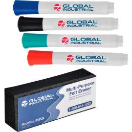 Global Industrial Dry Erase Marker & Eraser Kit
