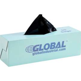 Global Industrial Heavy Duty Black Trash Liners, 1.5 Mil, 13 Gallon, 50/Box
