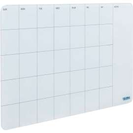 Global Industrial Glass Cubicle Calendar Dry Erase Board, Monthly, 24"W x 14"H