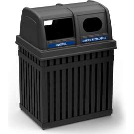 Parkview Recycling & Trash Can, 50 Gallon, Black