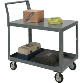 Global Industrial Service Cart w/2 Shelves, 1200 lb. Capacity, 60"L x 30"W x 27"H, Gray
