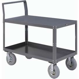 Global Industrial Service Cart w/2 Shelves, 1200 lb. Capacity, 48"L x 30"W x 31"H, Gray