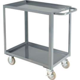 Global Industrial Steel Utility Cart w/2 Tray Shelves, 1200 lb. Capacity, 30"L x 18"W x 35"H