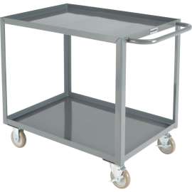 Global Industrial Steel Utility Cart w/2 Tray Shelves, 1200 lb. Capacity, 36"L x 24"W x 35"H
