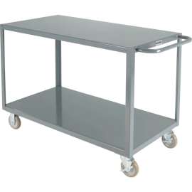 Global Industrial Steel Utility Cart w/2 Shelves, 1200 lb. Capacity, 48"L x 24"W x 35"H