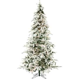 Christmas Time Artificial Christmas Tree - 7.5 Ft. White Pine - Clear LED Lights