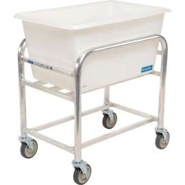 Global Industrial Bulk Mover Cart with White Tub, 4 Bushel, 32-3/4"L x 21-1/4"W x 36"H