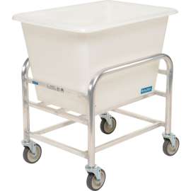 Global Industrial Bulk Mover Cart with White Tub, 6 Bushel, 32-1/4"L x 23-1/4"W x 36"H