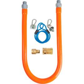 BK Resources 3/4" x 48 Commercial Gas Hose Kit CSA and ANSI Approved, BKG-GHC-7548-SCK2
