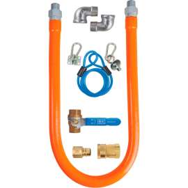 BK Resources 3/4" x 48 Commercial Gas Hose Kit CSA and ANSI Approved, BKG-GHC-7548-SCK3