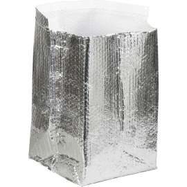 Global Industrial Cool Shield Insulated Box Liners, 10"L x 10"W x 10"D, Silver, 25/Pack
