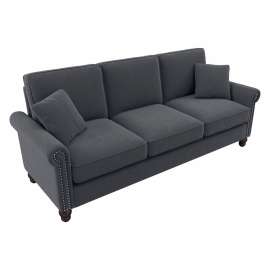 Bush Business Furniture Coventry Sofa, 85-1/16"W x 33-7/16"D x 35-3/4"H, Dark Gray