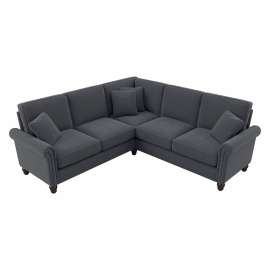 Bush Business Furniture Coventry L Shaped Sectional Couch, 87"W x 87"D x 35-3/4"H, Dark Gray