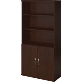 Bush Furniture Bookshelf with 5 Shelves - 36"W - Mocha Cherry - Series C Elite