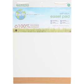 MasterVision Earth Self-Stick Easel Pad 25" X 30", 2 pack, White