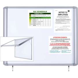MasterVision Weather Resistant Outdoor Magnetic Steel Dry-Erase Enclosed Board Cabinet, 30" x 26.5"