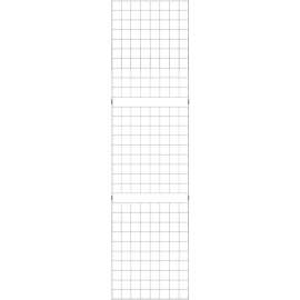 2' x 8' - Portable Wire Grid Wall Panel - Chrome