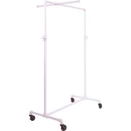 Econoco, Pipeline 41 in. W x 72 in. H Adjustable Gloss White Garment Rack with Crossbar