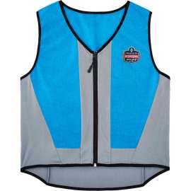 Ergodyne Chill-Its 6667 Wet Evaporative Cooling Vest, PVA, Zipper, 3XL, Blue