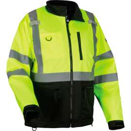 Ergodyne High Visibility Windbreaker Water Resistant Jacket, Type R Class 3, Lime, XL
