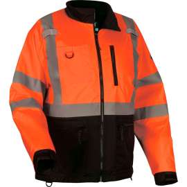 Ergodyne High Visibility Windbreaker Water Resistant Jacket, Type R Class 3, Orange, Small