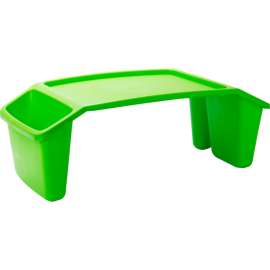 Mind Reader Freestanding Portable Lap Desk with Side Pockets for Kids, Green