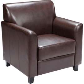 Leather Guest Chair - Brown - Hercules Diplomat Series
