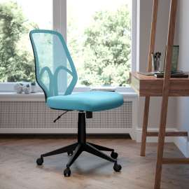 Flash Furniture Salerno Series High Back Light Blue Mesh Office Chair