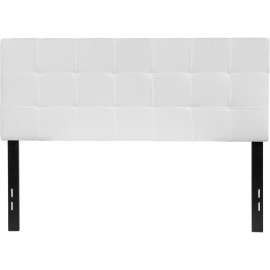 Flash Furniture Bedford Tufted Upholstered Headboard in White, Full Size