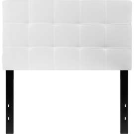 Flash Furniture Bedford Tufted Upholstered Headboard in White, Twin Size