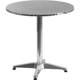 Flash Furniture 27.5" Round Aluminum Indoor-Outdoor Table with Base