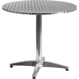 Flash Furniture 31.5" Round Aluminum Indoor-Outdoor Table with Base