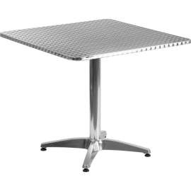 Flash Furniture 31.5" Square Aluminum Indoor-Outdoor Table with Base