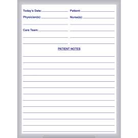 Ghent Hospital Patient Whiteboard - Non-Magnetic - 24"H x 18"W