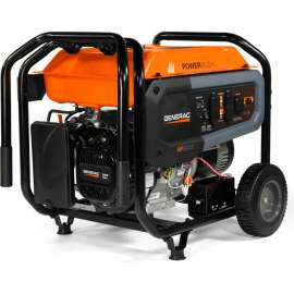 Generac CARB Portable Generator W/ Electric/Recoil Start, Gasoline, 8000 Rated Watts