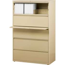 Hirsh Industries HL10000 Series Lateral File 36" Wide 5-Drawer - Putty