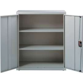 Hirsh 3 Shelf Desk Height Cabinets 36"W x 18"D x 42"H, Gray