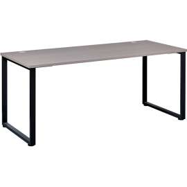 Interion Open Plan Office Desk - 48"W x 24"D x 29"H - Gray Top with Black Legs