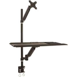 TygerClaw TYDS10019BLK Single Monitor Sit-Stand Workstation