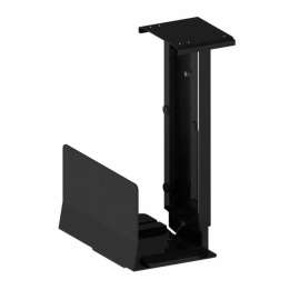RightAngle 202CPU Fixed Under Desk Adjustable CPU Holder, 40 lbs. Capacity, Black