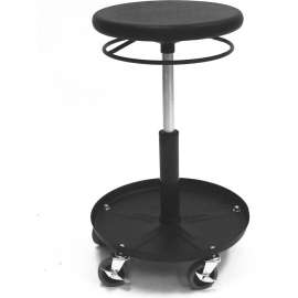 ShopSol Round Welding Stool with Tray - 19.5" to 26.5"H Adjustment