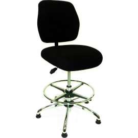ShopSol ESD Office Chair - Medium Height - Economy Fabric - Black